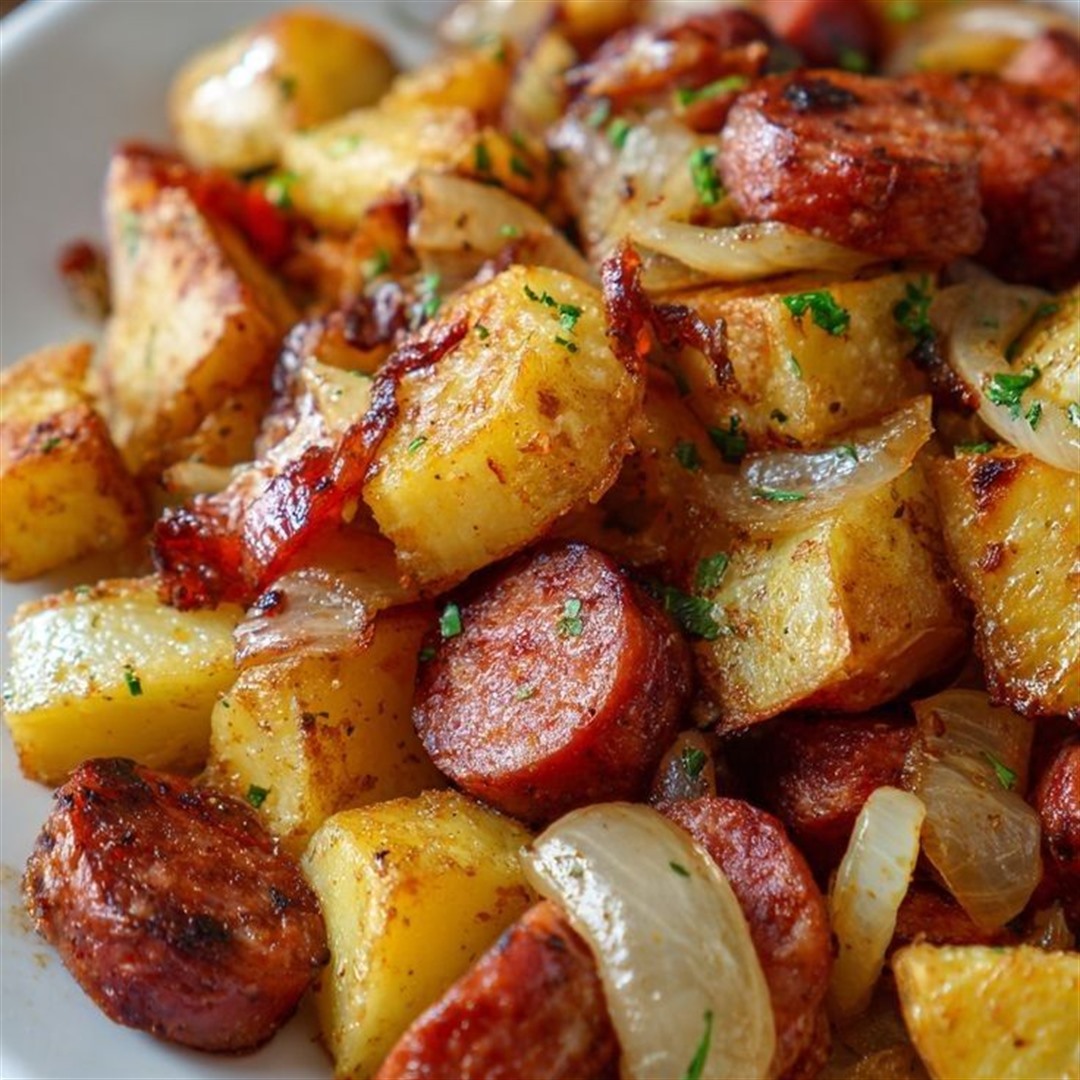 Linguiça com batatas