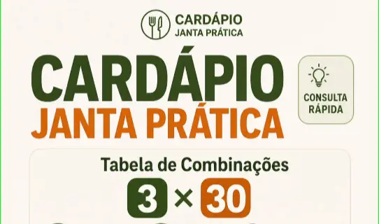 Visualização das opções para preparar
